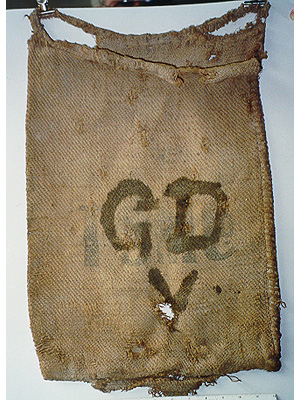 Hessian bag to transport silver ore