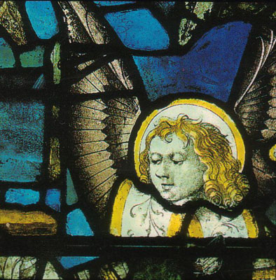 Angel head in Stained Glass