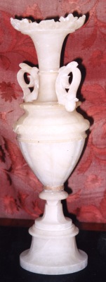 1 of pair Alabaster solid Urn