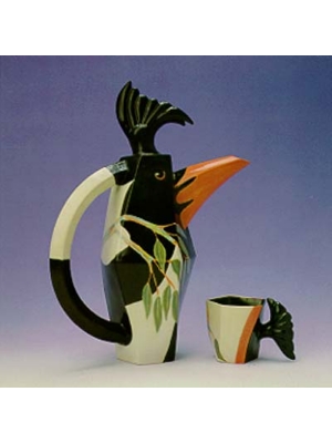 White backed magpie coffee set