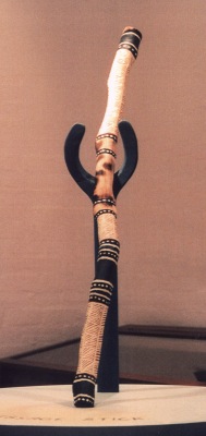 Aboriginal (Noongar) symbolic message stick.