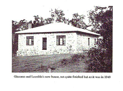 Giacomo and Leonilde's new house, 1949.