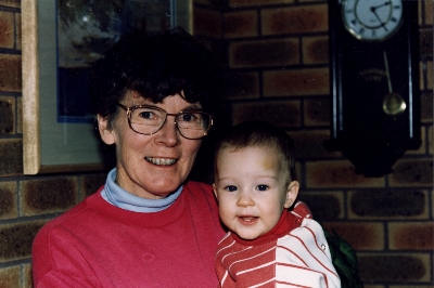Margery Smith with grandchild
