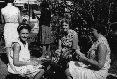 Lillian Furze, Centre, Nini Baxter (Priestely) left, Valda Martin, 1971