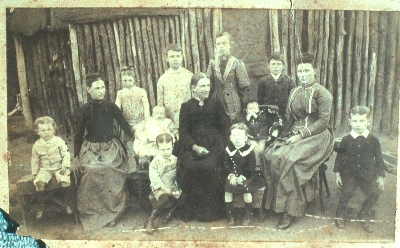 Julia Jeffries (centre in black) with the immediate family, Ournie NSW