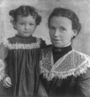 Clara Johnson with Grace, 1904