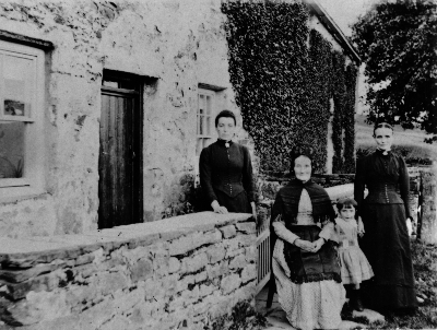 Hannah with daughters Phyllis and Mary and Mary's child Ruth,'Swinhope Mill'
