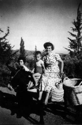Stavroula going to the fields, Cyprus 1950s