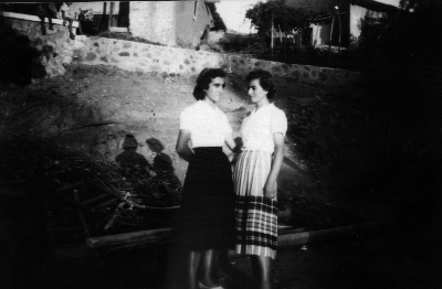 Stavroula (right) and her sister Chrystala, Cyprus 1959