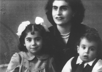 Nia (7) and Tim (3) with their mother Veneria Xanthopoulos Piraeus 1953