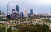 Perth's city skyline.